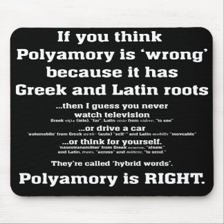 Pro-Literate Polyamory Mousepad - svart Musmatta
