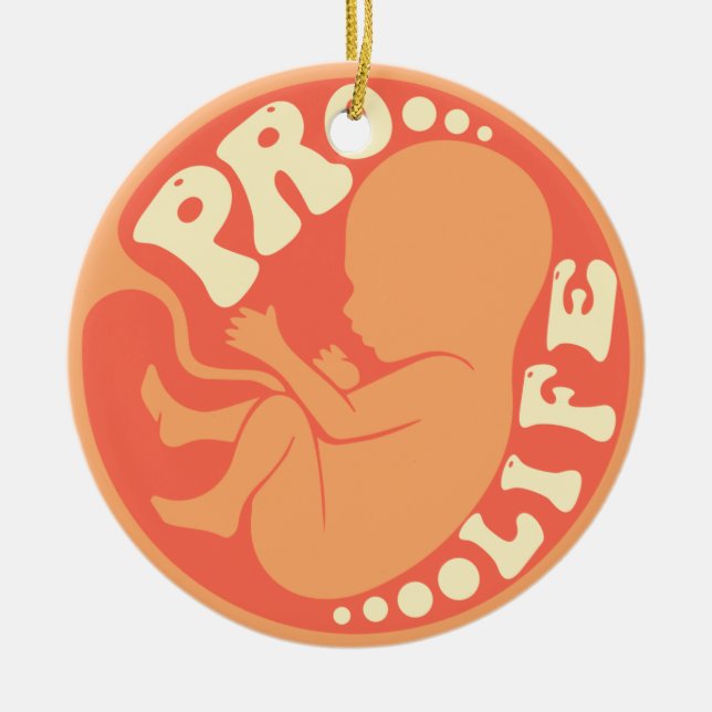 Pro liv - Abortmotståndare Julgransprydnad Keramik (Framsidan)