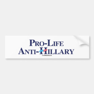Pro-Liv Anti-Hillary - Anti-Hillary - .png Bildekal