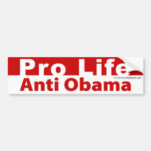Pro Liv Anti Obama Bildekal