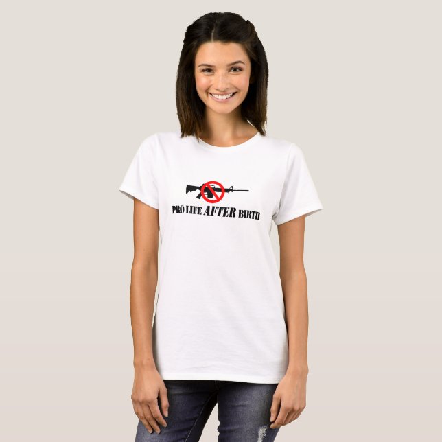 Pro liv efter födelse t shirt (Hel framsida)