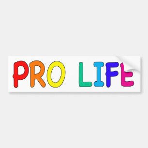"PRO LIV" (I REGNBÅGEFÄRGER) BILDEKAL
