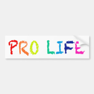 "PRO LIV" (I REGNBÅGEKRITOR) BILDEKAL