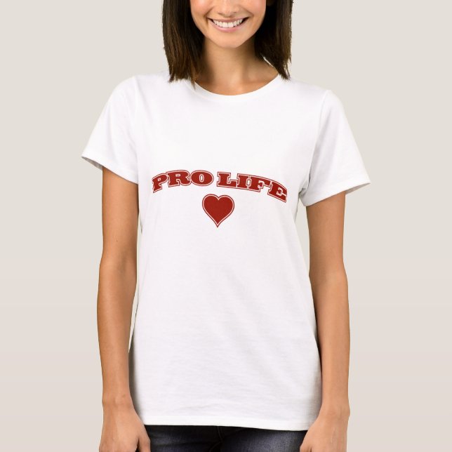 Pro liv med hjärta t shirt (Framsida)