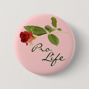 Pro-Liv på rosa blommigt Knapp