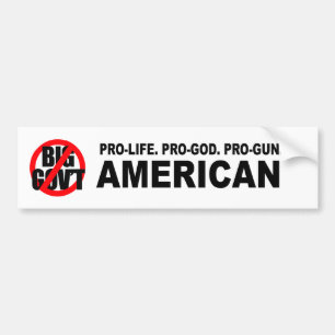 Pro-liv. Pro-Gud. Pro-Vapen amerikan Bildekal