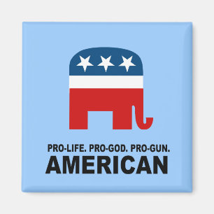 Pro-liv. Pro-Gud. Pro-Vapen amerikan Magnet