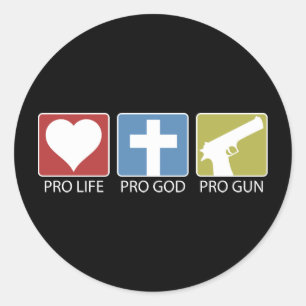 Pro liv Pro gud, Pro vapen Runt Klistermärke