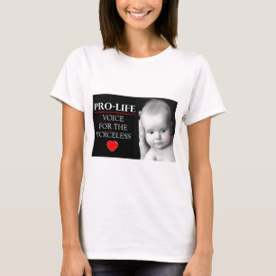 Pro-Liv uttrycker för det tonlöst T-shirt