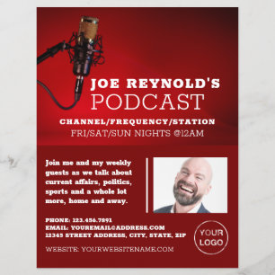 Pro Microphone, Podcaster, Podcast Advertising Reklamblad