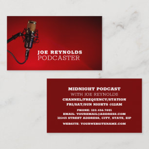 Pro Microphone, Podcaster, Podcast Visitkort