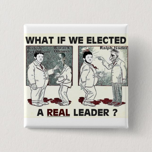 Pro-Nader & anti-BP kvadrerar knäppas Knapp (Framsida)