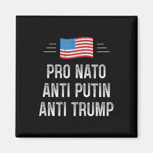Pro Nato - Anti Putin - Anti Trump - Retro stil - Magnet