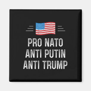 Pro Nato - Anti Putin - Anti Trump - Retro stil - Magnet