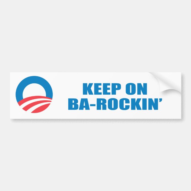 Pro-Obama - FORTSÄTT ROCKA Bildekal (Framsidan)