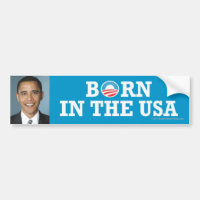 Pro-Obama klistermärke bördiga USA