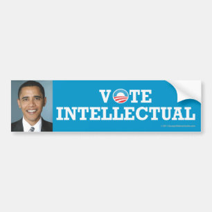 Pro-Obama klistermärkeintellektuell Bildekal