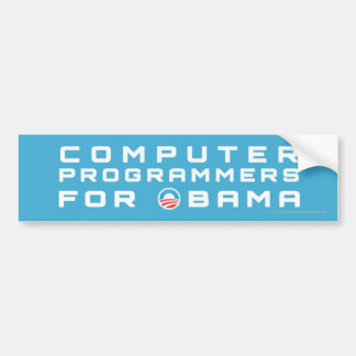 Pro-Obama programmerare Bildekal