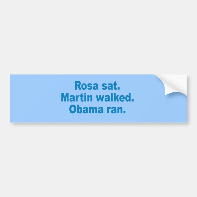 Pro-Obama - ROSA SAT. MARTIN GICK. OBAMA KÖRDE Bildekal (Framsidan)