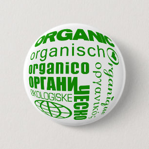Pro-Organic på många språk (knapp) Knapp