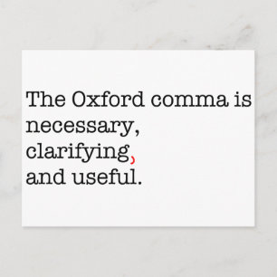 Pro-Oxford Comma Vykort