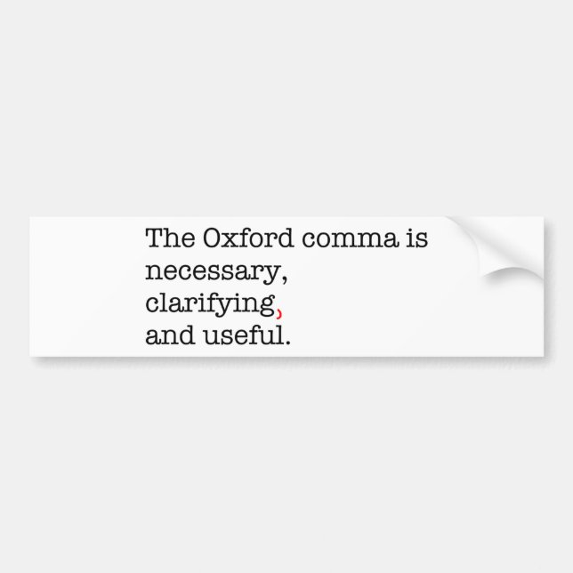 Pro-Oxford komma Bildekal (Framsidan)