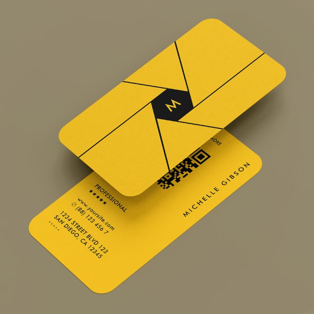 Pro Photograf Bright Gult Shutter Lens Modern Visitkort (Photographer Bright Yellow Shutter Lens Modern Business Card
)