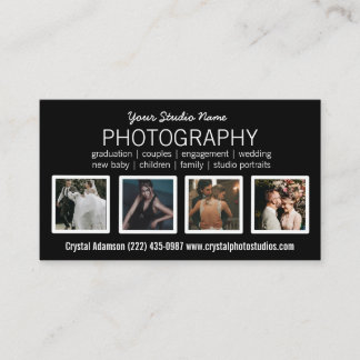 Pro Photograf med 4 Anpassningsbars exempelfotomag Visitkort