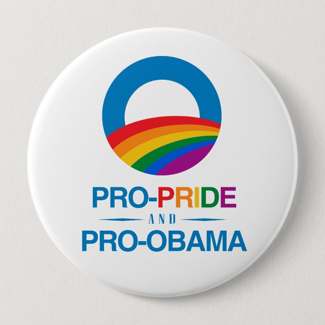 Pro-Pride och Pro-Obama Knapp (Framsida)
