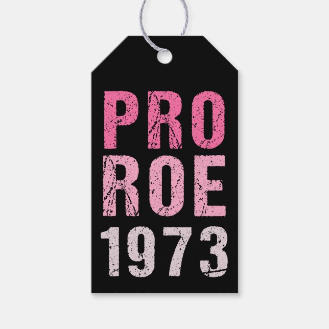 Pro Roe 1973 Presentetikett (Framsidan)