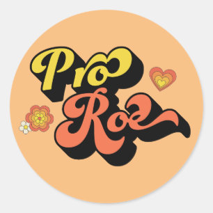 Pro Roe Retro Runt Klistermärke