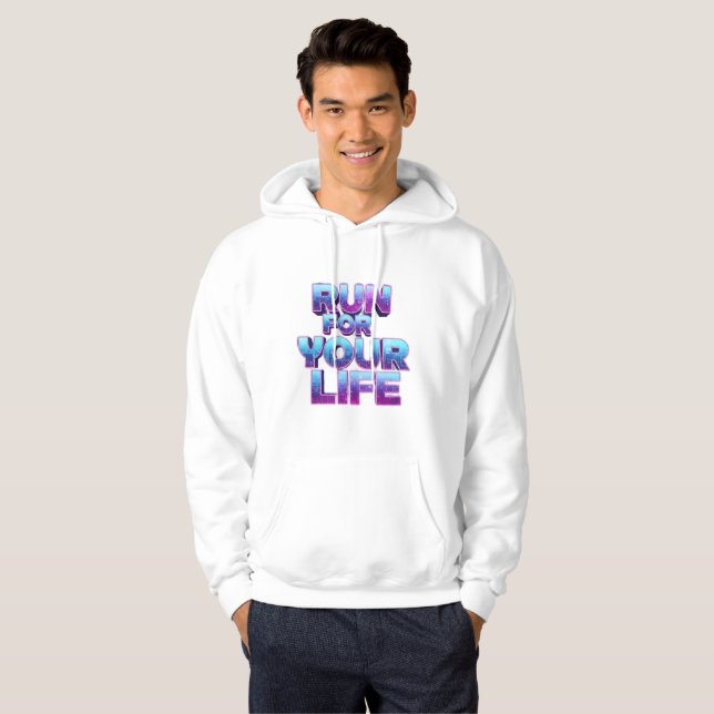 Pro Running Motivation Hoodie (Hel framsida)