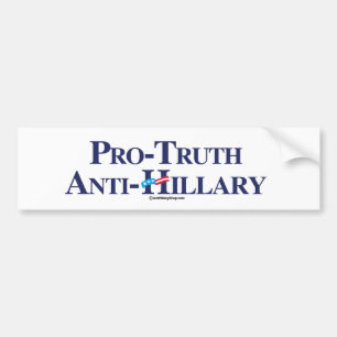 Pro-Sanning Anti-Hillary - Anti-Hillary - .png Bildekal