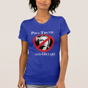 Pro-Sanning Anti-Hillary - Anti Hillary png-vit - Tee