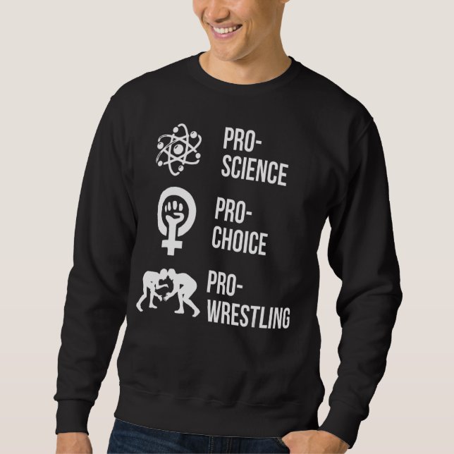 Pro Science Pro Choice Pro Wrestling 5 Lång Ärmad Tröja (Framsida)