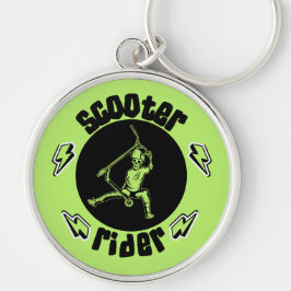 Pro Scooter Free Rider-trick Rund Silverfärgad Nyckelring