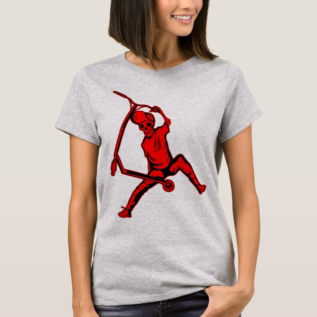 Pro Scooter Free Rider-trick T Shirt (Framsida)
