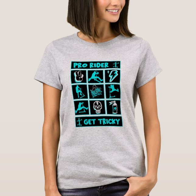 Pro Scooter Free Rider-trick T Shirt (Framsida)