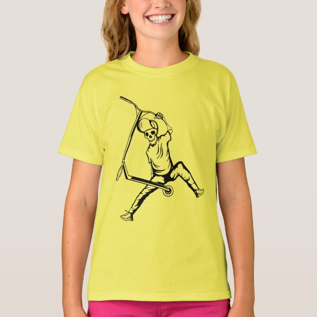 Pro Scooter Free Rider-trick T Shirt (Framsida)