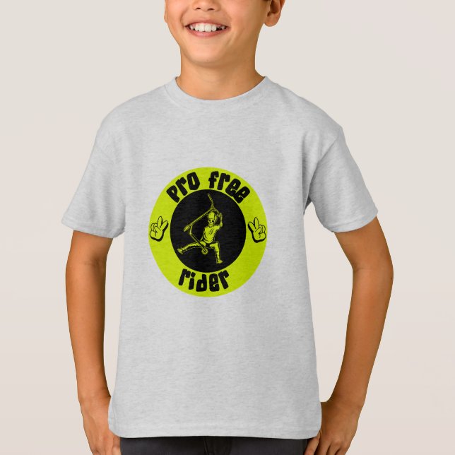 Pro Scooter Free Rider-trick T Shirt (Framsida)