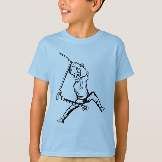 Pro Scooter Free Rider-trick T Shirt (Framsida)