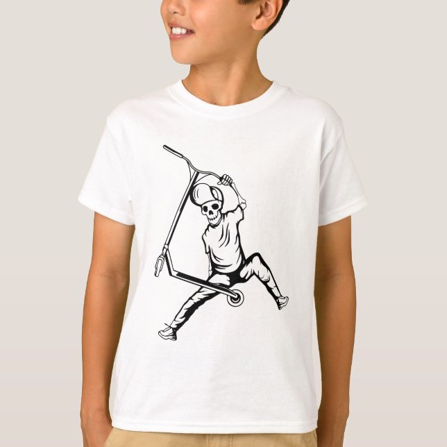 Pro Scooter Free Rider-trick T Shirt (Framsida)