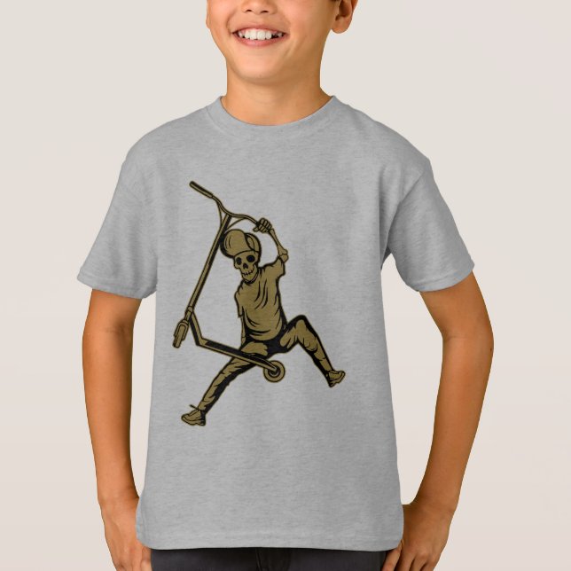 Pro Scooter Free Rider-trick T Shirt (Framsida)