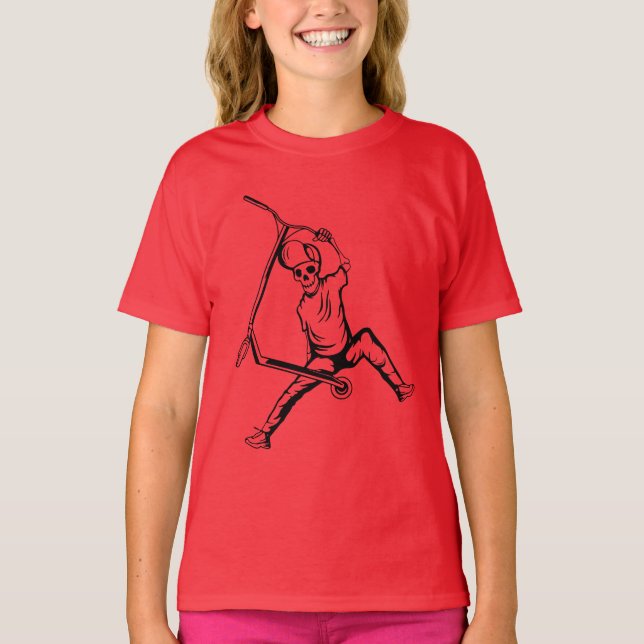 Pro Scooter Free Rider-trick T Shirt (Framsida)