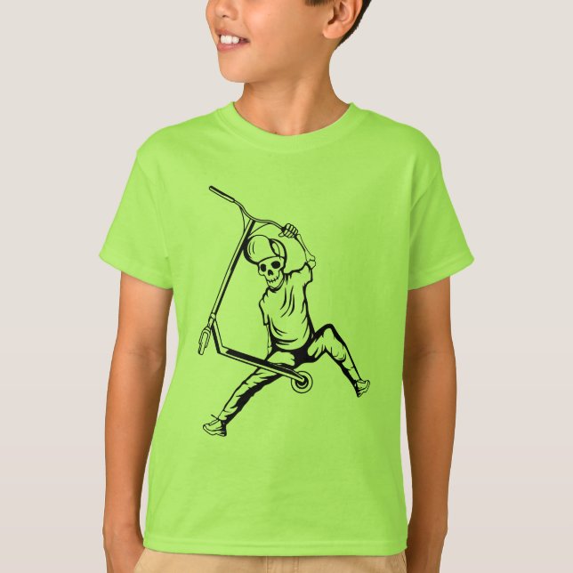 Pro Scooter Free Rider Tricks T Shirt (Framsida)