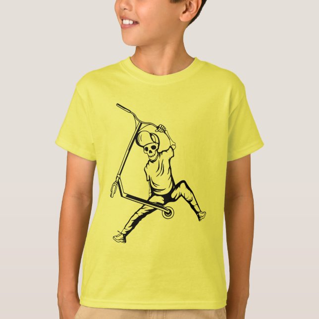 Pro Scooter Free Rider Tricks T Shirt (Framsida)