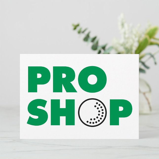 Pro Shop skylt inbjudningar (Skapare uppladdad)