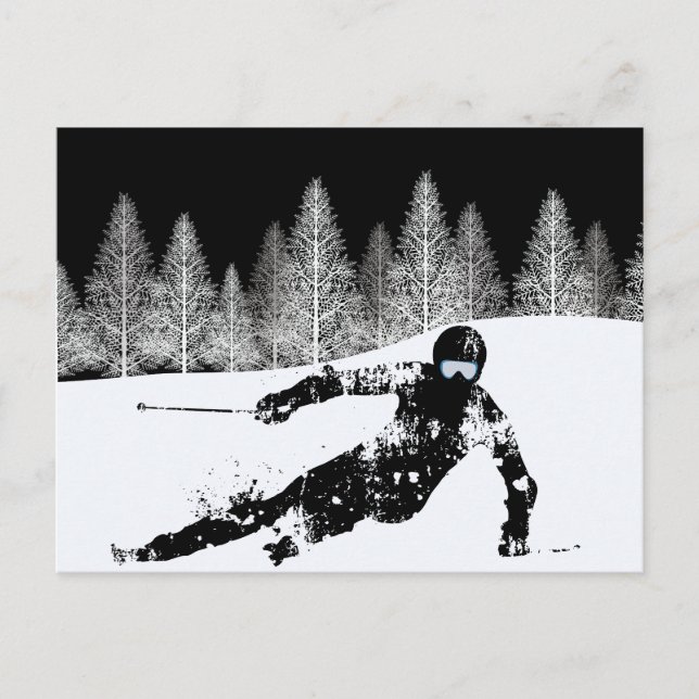 Pro Skidåkare, Skidor Snowboard Helg Vykort (Framsida)