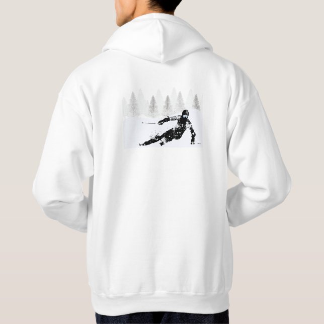 Pro Skier, Ski Snowboard Hoodie (Baksida)