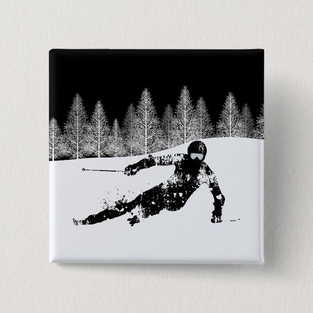 Pro Skier, Ski Snowboard-knapp Knapp (Framsida)